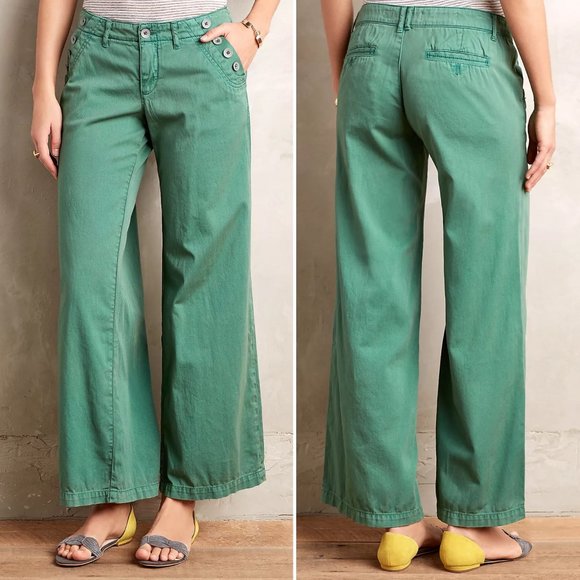 Anthropologie Pants - Anthropologie Pilcro Chino Wide-Legs in Blue